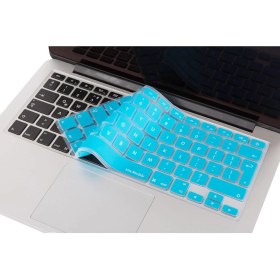 Resim Mena Rise MacBook Silikon Klavye Kaplama Ince Silikon Film Kılıf Air Pro Eski USB Li Modeller 2008-2017 Yılı Uyumlu Avrupa Ingilizce Uk Enter Dizilim Koryucu Film Açık Mavi 