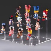 Resim 1 adet şeffaf çok katmanlı yuvarlak akrilik el modeli sergi rafı - parfüm ve takı sergileme için masaüstü yükseltici destek 