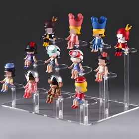 Resim 1 adet şeffaf çok katmanlı yuvarlak akrilik el modeli sergi rafı - parfüm ve takı sergileme için masaüstü yükseltici destek 