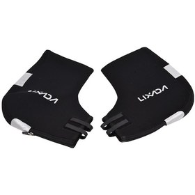 Resim Symbee Dağ Bisikleti Eldiveni Su Geçirmez Rüzgar Engeli Isı Sağlar Gece Yolculukları İçin Yansıtıcı Panelli Siyah-kırmızı 500 Adet Başlangıç 