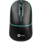 Resim Lenovo Lecoo WS210 Dual Mod RGB Bluetooth ve Kablosuz Şarj Edilebilir Optik Mouse Siyah 