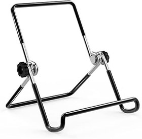 Resim Ayarlanabilir Şövale Katlanabilir Tablet Standı Tutucu, Demir Ekran Masaüstü Tablet Standı, Siyah Kaymaz Tel Tutucu Telefon, Tablet, Ekran Dekoratif Plaka için Şövale Standı (9-12,9 inç Tabletler 