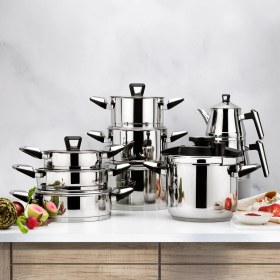 Resim Schafer Premium Çelik Çeyiz Seti 18 Parça-Inox 