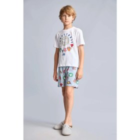 Resim DeFacto NBA Lisanslı Regular Fit 2'li Pijama Takımı Erkek Çocuk H3541A826SM 