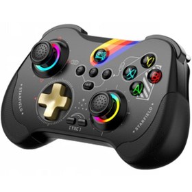 Resim beboncool Z01 PC/IOS/PS4/PS3/Switch/ANDROID Telefon Tablet Titreşimli RGB Bluetooth Joystick Gamepad 