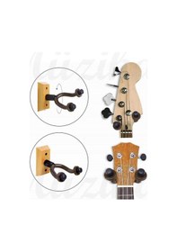 Resim Gitar Bağlama Ukulele Duvar Askısı Standı Ahşap Yüzey + Dübel Ve Vida Dahil 