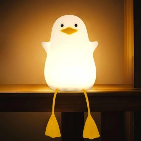 Resim Multizone LED Işık Şarjlı Sevimli Ördek Gece Lambası Masa Lambası Dokunmatik Ayarlanabilir Parlaklık 