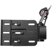 Resim Geeksen Teleskopik Katlanır Led Işık Yan Montajlı Plaka Tutucu Siyah 