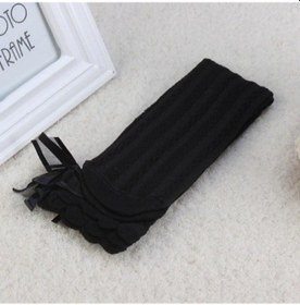 Resim Siyah Bebek Kız Diz Yüksek Çorap Pamuk Tayt Papyon Dekorasyon Bacak Isıtıcı 