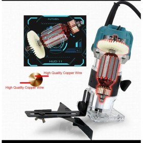 Resim 600 Watt Profesyonel Formika Traşlama Freze Makinası 6 mm Pens 2 Yıl Garantili Ürün... 