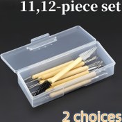 Resim 11, 12 parça Set, Sanat Tutkunları DIY Kil Araçları, Oyma Kil Araçları, Plastik Kil Kalıpları, Oyma Araçları, Şekillendirme Araçları, Seramik ve Sanayi 