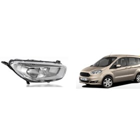 Resim FAR SAĞ TRANSIT COURİER 14- MOTORLU KROM ÇERÇEVELİ AYFAR 505920 