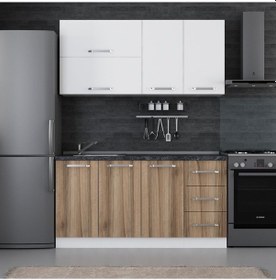 Resim Minar 160 Cm Mutfak Dolabı Beyaz Dore 160-d2 