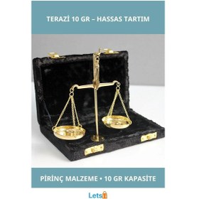Resim Dayanıklı Pirinç Terazi 10 Gr Hassas Tartım Aracı 1 Adet 