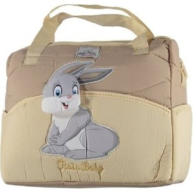 Resim Anne Bebek Bakım Çantası Tavşan Temalı Gold Altın 