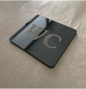 Resim Siyah Minimal Seri Wc Yönlendirme Levhası 