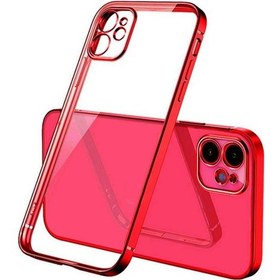 Resim Apple Uyumlu iPhone 12 6.1Inç Renkli Kenar Seffaf Kilif Kamera Korumali Kilif 122727625 - Renk / Gold 