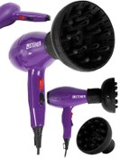 Resim STEİNER 3800 Watt Professional Saç Kurutma Makinesi Ac Motor Fön Makinesi Mor + Difüzör + 2 Adet Başlık 