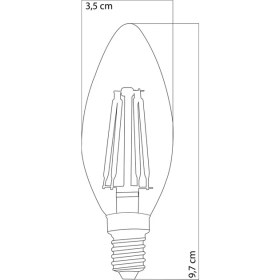 Resim Heka 5'li Rustik LED Ampul 8W 3000K E14 (Gün Işığı) 