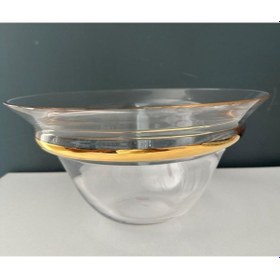 Resim Decorıum Cam Kase Dalıa Altın 30 Cm M06446 