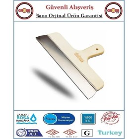 Resim Dekor Eğri Saplı Alçı & Macun Ispatulası - Ahşap Sap - Yay Çeliği - 25CM 