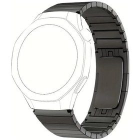 Resim Oldfriend 22mm Paslanmaz Çelik Kayış: Huawei Gt5 Pro Gt4 Gt3 Gt2, Xiaomi Watch 2 Pro S4 S3, Redmi Watch 5 Active, Amazfit Balance Gtr Uyumlu Gri 