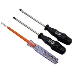 Resim Valıente 3 Parça Yıldız Düz Tornavida Kontrol Kalemi Takımı 