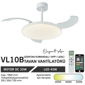 Resim Orbus Vl10b Uzaktan Kumandalı Tavan Vantilatörü - Beyaz 