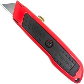Resim WORKPRO WP213005 Alüminyum Gövde Geri Çekilebilir Rötuş Maket Bıçağı + 3 Adet Yedek Bıçak 