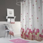 Resim Jackline Banyo Perdesi 7017 Çift Kanat 