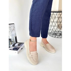 Resim Narli Bej Cilt Oxford Ayakkabı 