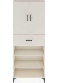 Resim Arges Dolap 5 Raflı Tek Çekmeceli 2 Kapaklı 88x30x221 Aytaşı-aytaşı Aytası 