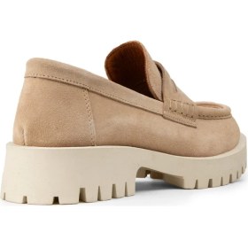 Resim Deery Kadın Hakiki Süet Bej Loafer Ayakkabı - 02034ZBEJC01 