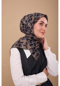 Resim Silk Home Yaz Esintisi Eşarp 150001-12 Lacivert, Zeytin Kahve, Gri 