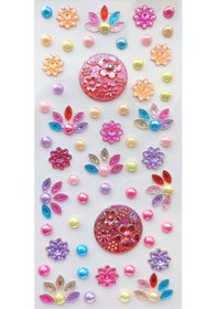 Resim Karışık Renkli Yapışkanlı Saç , Yüz ve Tırnak Taşı Parlak 