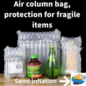 Resim 10/20/30 Paket Hava Yastığı Kabarcık Çantaları, Hassas Eşyalar İçin Polietilen Koruyucu Ambalaj, Cam Şişe ve Kutu Taşıma, Şok Geçirmez, Düşmeye Karşı Dayanıklı, Üretkenlik İçin Ücretsiz Ayak Pompası ile 