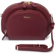 Resim Bordo Deri Kadın Çapraz Askılı Çanta - S25Y1BC80431-K16 