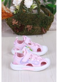 Resim Vicco 332.p25y.221 Rocket Pudra Esnek Rahat Işıklı Kız Çocuk Sandalet Pudra 