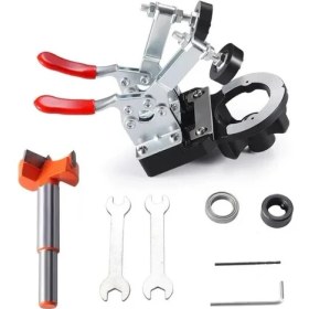 Resim 35MM Gizli Menteşe Delme Jig Kılavuzu Menteşe Delik Delme Kılavuzu Marangoz Ağaç Işleme Aleti Delik Açıcı Bulucu Kapı Dolabı (Yurt Dışından) 