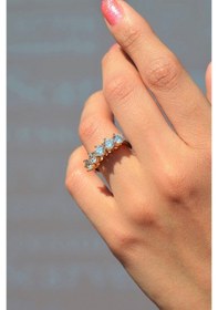 Resim Gold Zirkon Beştaş Yüzük Size 17 