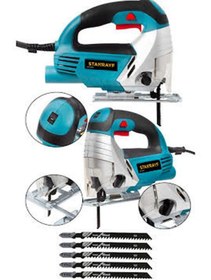 Resim stanrayf Alman Mac Blue 4200 Wat Bakır Sargılı Motor Elektrikli Dekupaj Testere 5 Adet Elmas Bıcak 