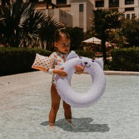 Resim Swim Essentials Leopard Lila Yüzme Simidi 55cm 