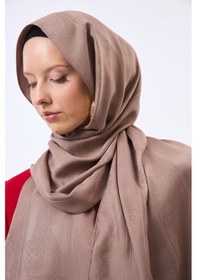 Resim Mirsoy Scarf Zerafet Desen Şal Açık Vizon 