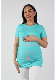 Resim Balins Hamile Mommy Love Tişört Pembe Baskılı 001 