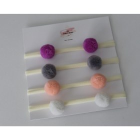 Resim My Baby's World Bebek Çocuk Ponpon Bandana Seti 