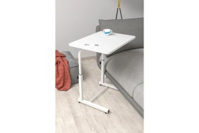 Resim Depolife Yükseklik Ayarlı Laptop Sehpası Kahvaltı Ders Çalışma Bilgisayar Ofis Yemek Çocuk Masası Metal Ayak 