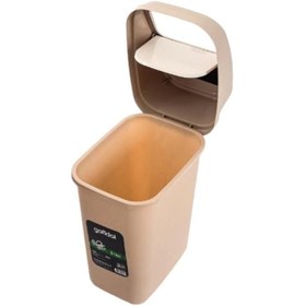 Resim Assess Store Çöp Kutusu 5 lt Pratik Kapaklı Banyo Mutfak Ofis Çöp Kovası Sağlam Ve Şık 