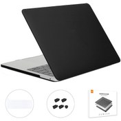 Resim Macbook Pro 13" A2251 / A2289 / A2338 Laptop Koruyucu Kılıf Seti Siyah 