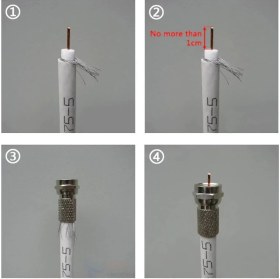 Resim Moonkip F Konnektör Standart Uydu Kablosu Ucu Bağlantı Konnektörü (100 Adet) 