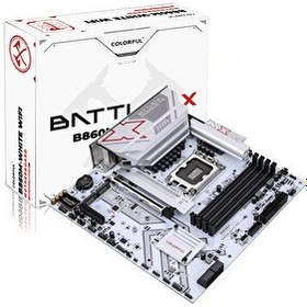 Resim Colorful Battle - AX B860M-WHITE WiFi V20 DDR5 7600 MHz mATX Gaming Anakart 